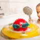 girl in bath with water heated by a tankless water heater
